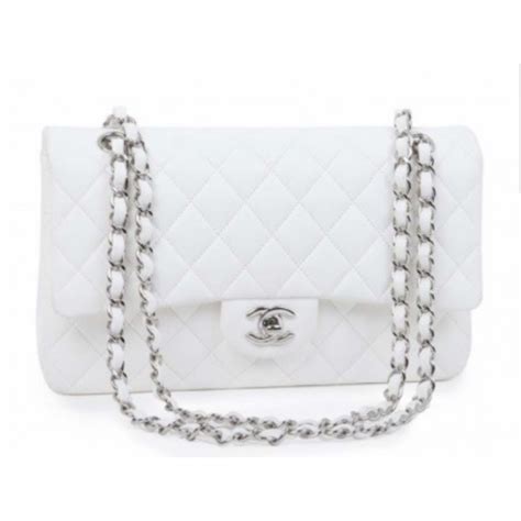 sac chanel timeless blanc|Chanel lambskin bag.